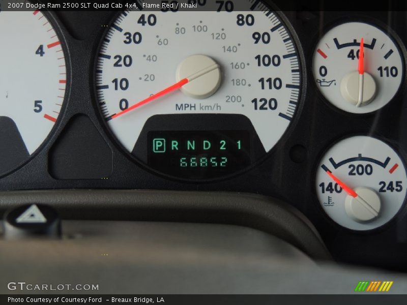 Flame Red / Khaki 2007 Dodge Ram 2500 SLT Quad Cab 4x4