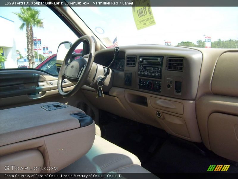 Vermillion Red / Camel 1999 Ford F350 Super Duty Lariat SuperCab 4x4