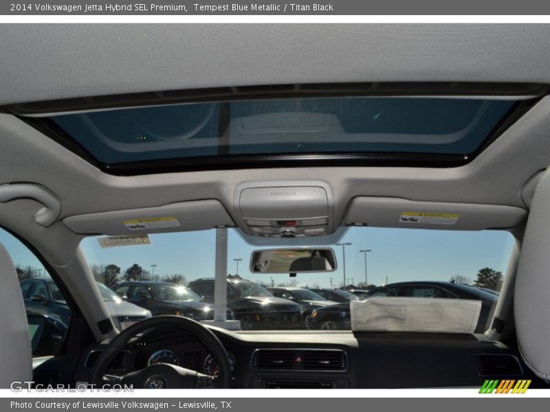 Tempest Blue Metallic / Titan Black 2014 Volkswagen Jetta Hybrid SEL Premium