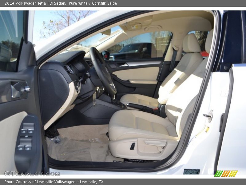 Pure White / Cornsilk Beige 2014 Volkswagen Jetta TDI Sedan