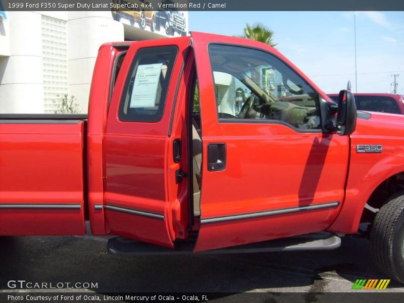 Vermillion Red / Camel 1999 Ford F350 Super Duty Lariat SuperCab 4x4