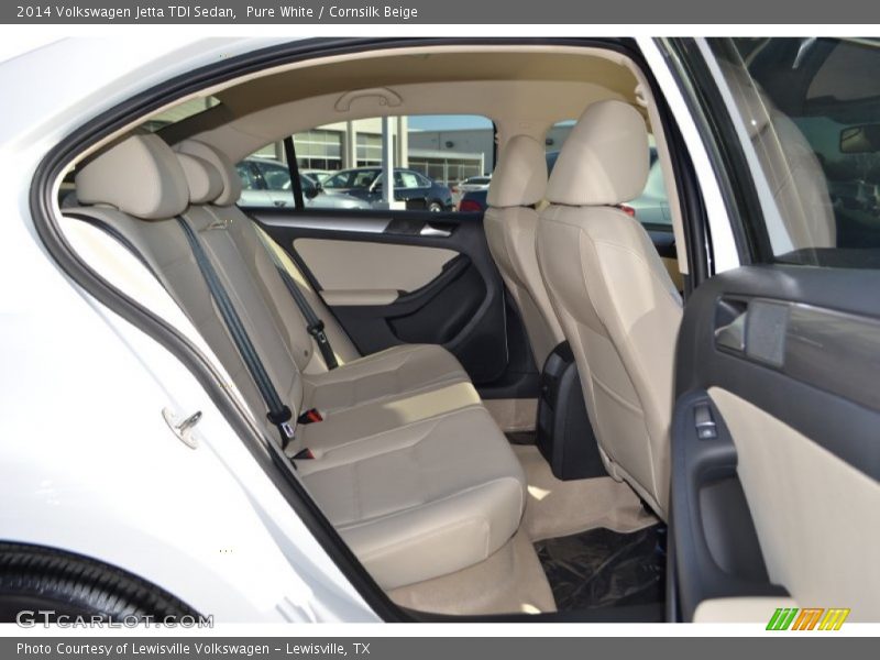 Pure White / Cornsilk Beige 2014 Volkswagen Jetta TDI Sedan