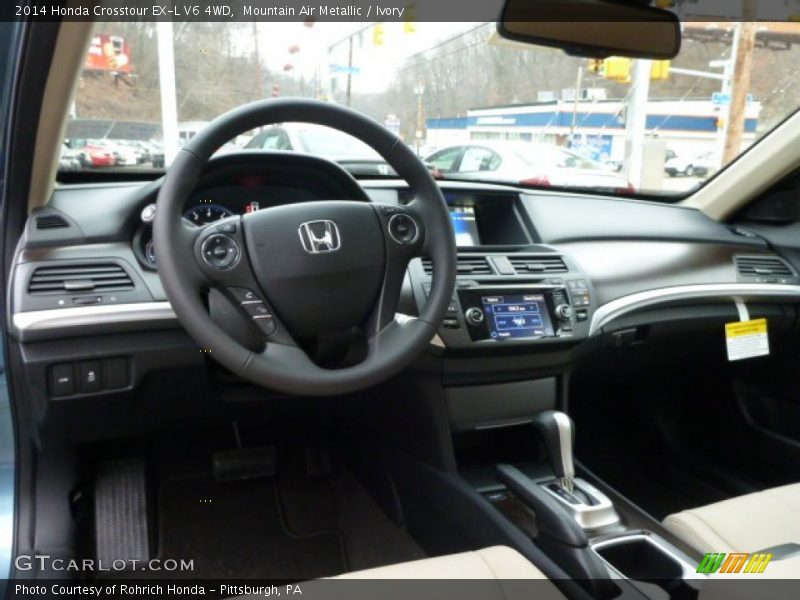 Mountain Air Metallic / Ivory 2014 Honda Crosstour EX-L V6 4WD