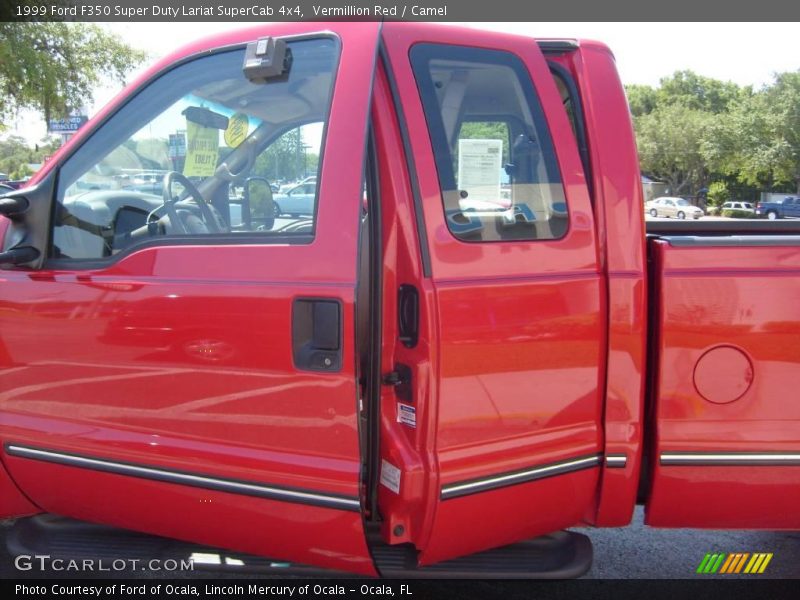 Vermillion Red / Camel 1999 Ford F350 Super Duty Lariat SuperCab 4x4