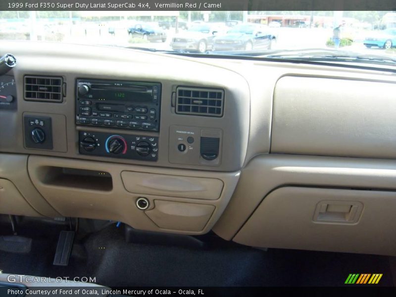 Vermillion Red / Camel 1999 Ford F350 Super Duty Lariat SuperCab 4x4