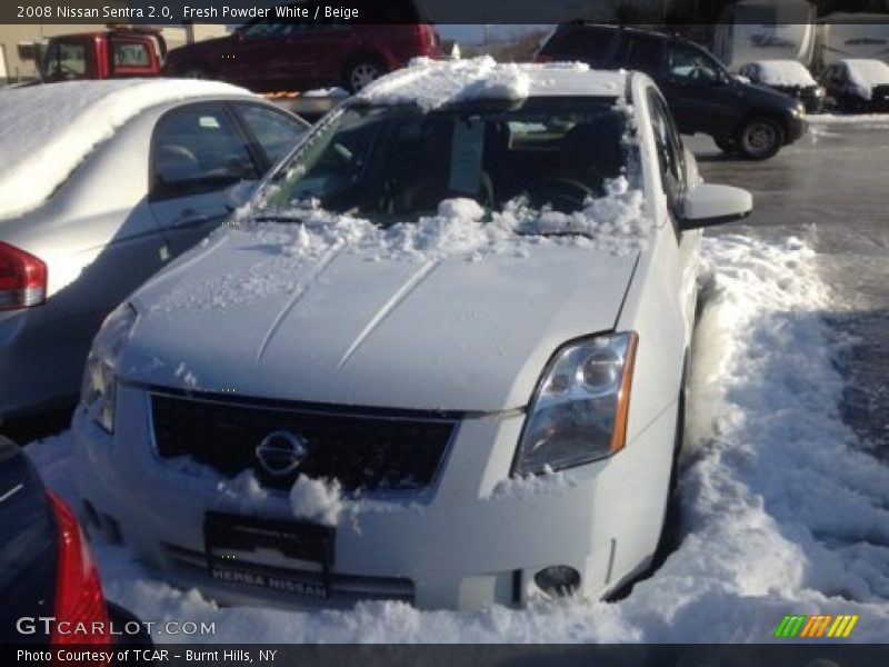 Fresh Powder White / Beige 2008 Nissan Sentra 2.0