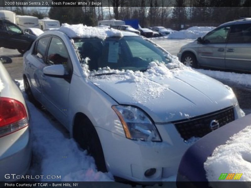 Fresh Powder White / Beige 2008 Nissan Sentra 2.0