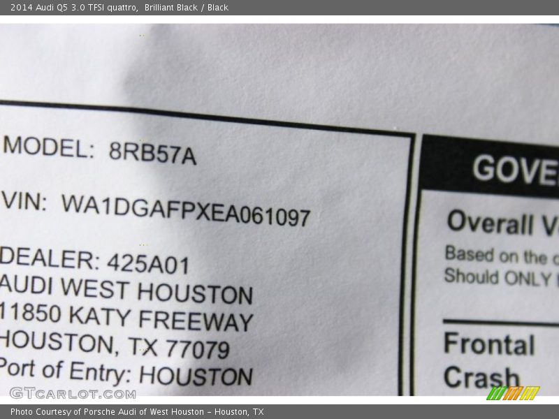 Brilliant Black / Black 2014 Audi Q5 3.0 TFSI quattro