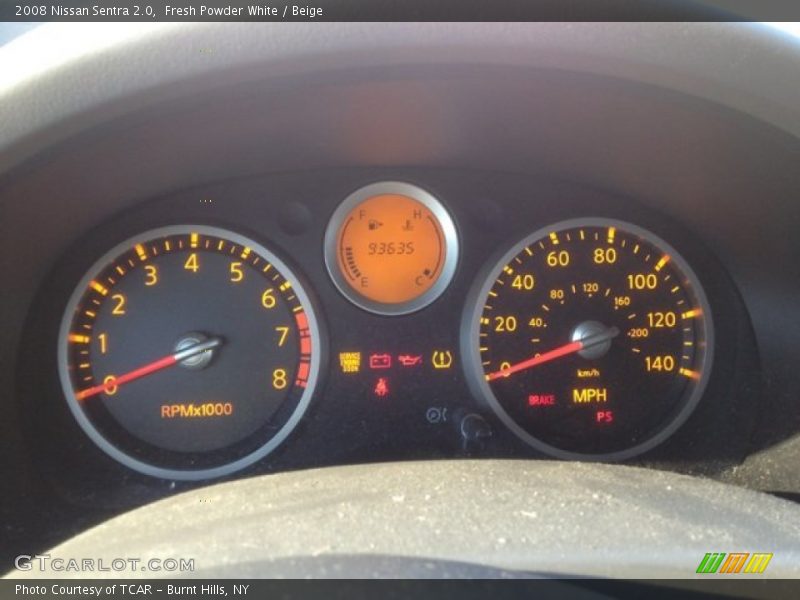 Fresh Powder White / Beige 2008 Nissan Sentra 2.0