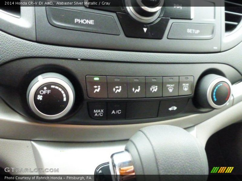 Alabaster Silver Metallic / Gray 2014 Honda CR-V EX AWD