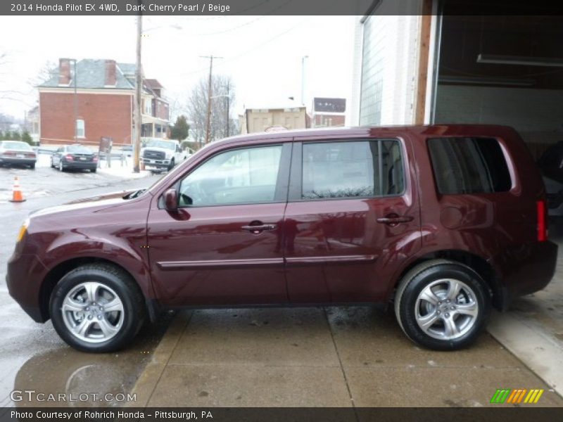  2014 Pilot EX 4WD Dark Cherry Pearl