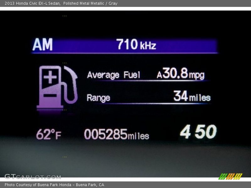 Polished Metal Metallic / Gray 2013 Honda Civic EX-L Sedan