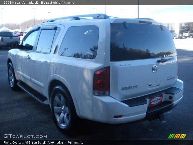 Blizzard White / Almond 2008 Nissan Armada LE