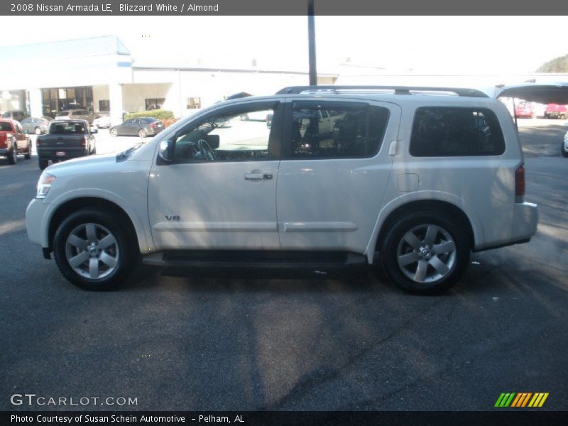 Blizzard White / Almond 2008 Nissan Armada LE