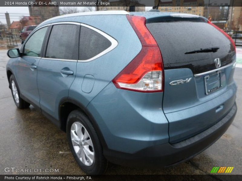 Mountain Air Metallic / Beige 2014 Honda CR-V EX-L AWD