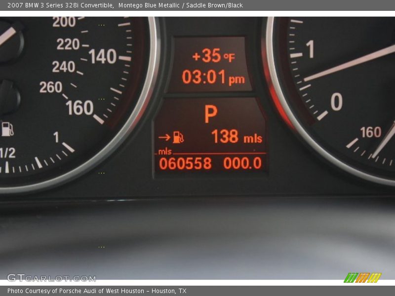 Montego Blue Metallic / Saddle Brown/Black 2007 BMW 3 Series 328i Convertible