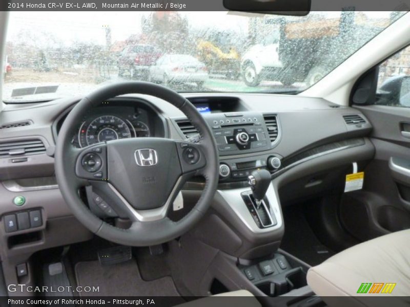 Mountain Air Metallic / Beige 2014 Honda CR-V EX-L AWD