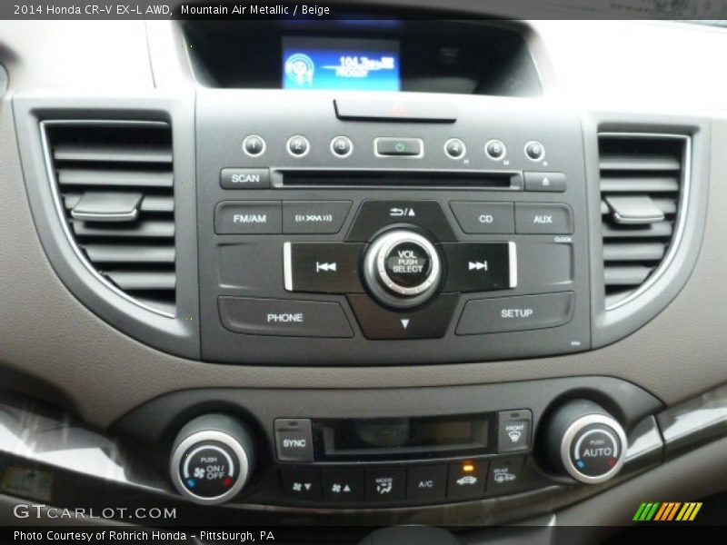 Mountain Air Metallic / Beige 2014 Honda CR-V EX-L AWD