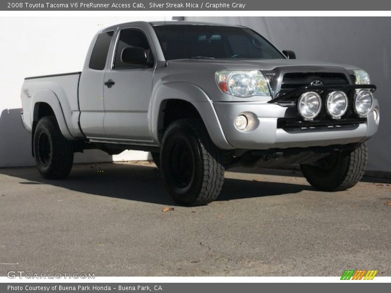 Silver Streak Mica / Graphite Gray 2008 Toyota Tacoma V6 PreRunner Access Cab
