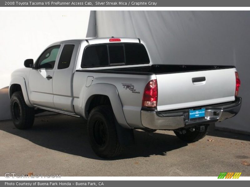 Silver Streak Mica / Graphite Gray 2008 Toyota Tacoma V6 PreRunner Access Cab