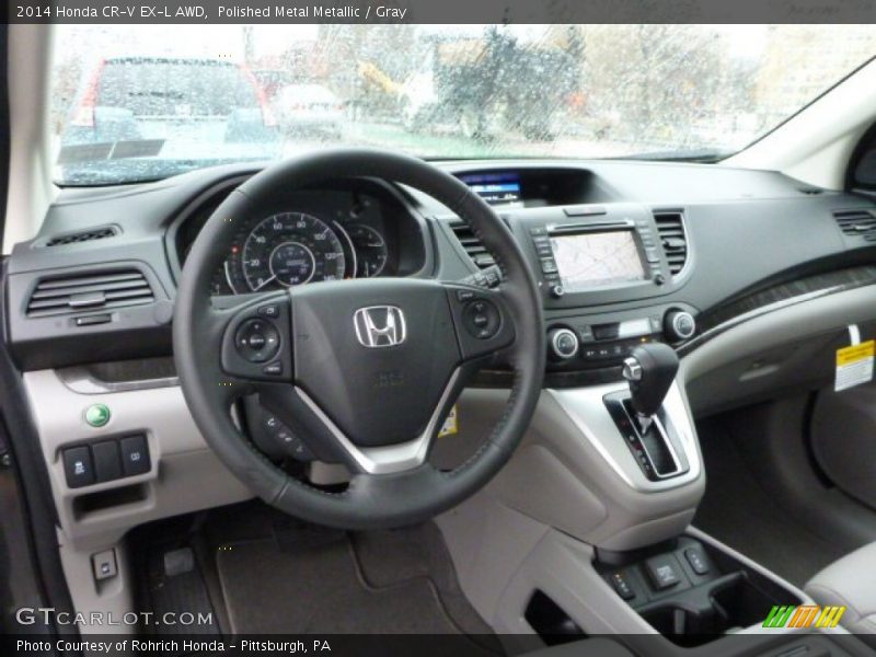 Polished Metal Metallic / Gray 2014 Honda CR-V EX-L AWD