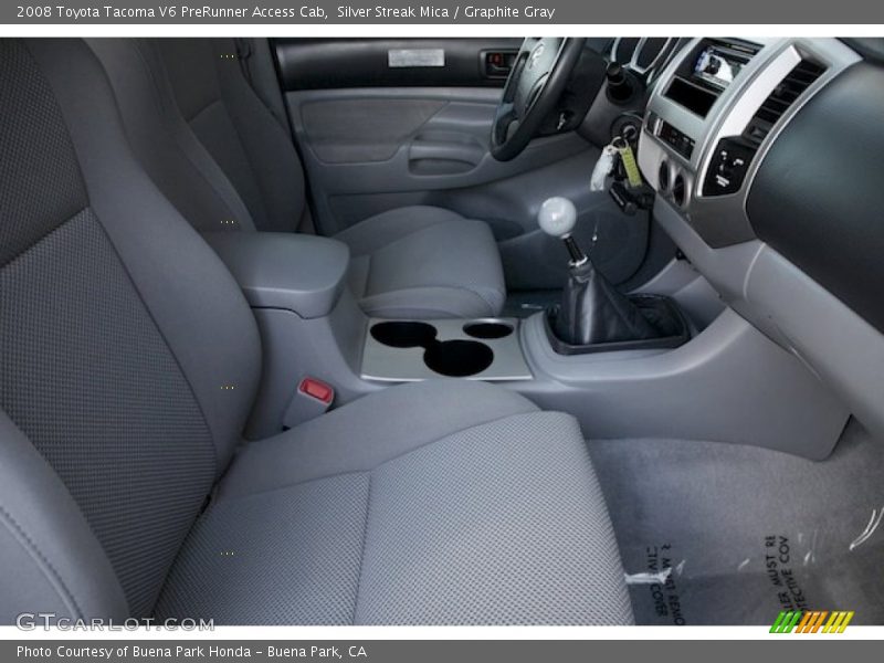 Silver Streak Mica / Graphite Gray 2008 Toyota Tacoma V6 PreRunner Access Cab