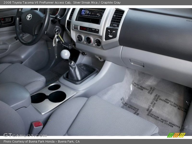 Silver Streak Mica / Graphite Gray 2008 Toyota Tacoma V6 PreRunner Access Cab