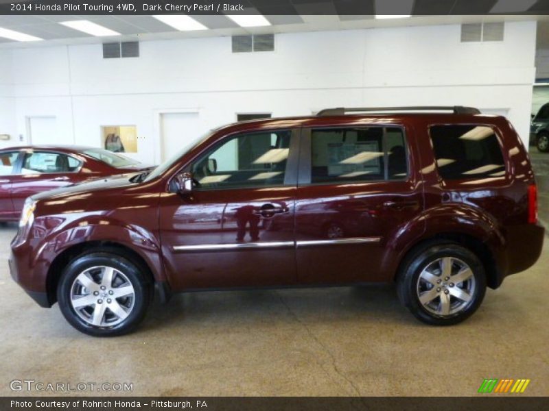 Dark Cherry Pearl / Black 2014 Honda Pilot Touring 4WD