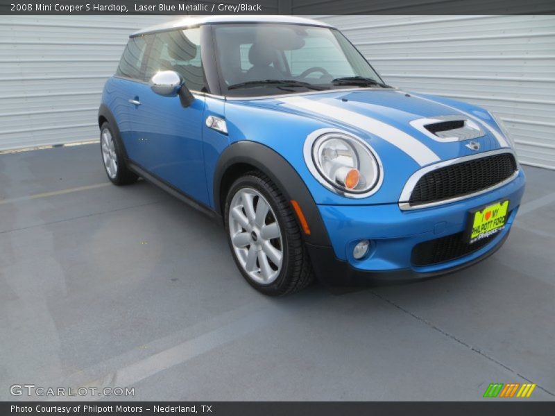 Laser Blue Metallic / Grey/Black 2008 Mini Cooper S Hardtop