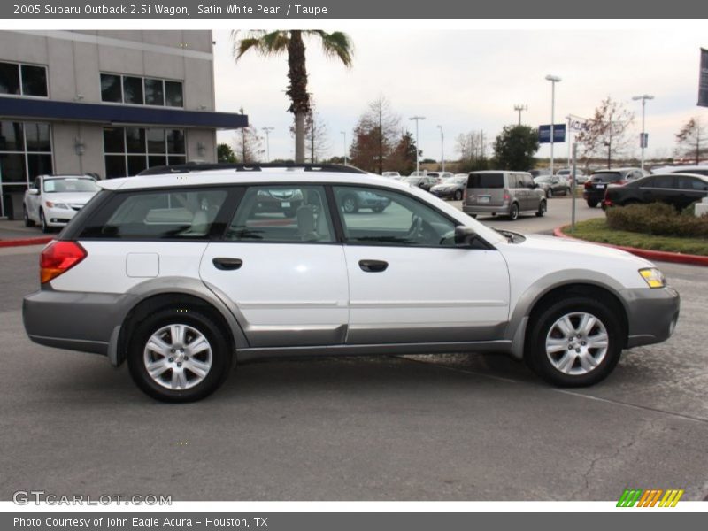 Satin White Pearl / Taupe 2005 Subaru Outback 2.5i Wagon