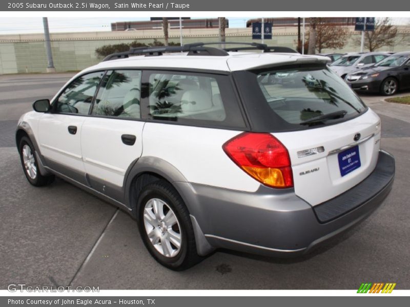 Satin White Pearl / Taupe 2005 Subaru Outback 2.5i Wagon