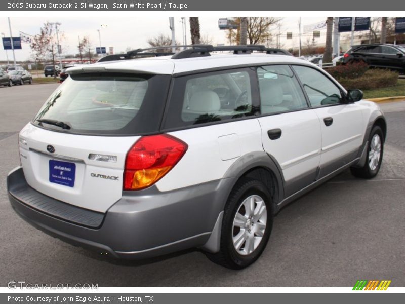 Satin White Pearl / Taupe 2005 Subaru Outback 2.5i Wagon