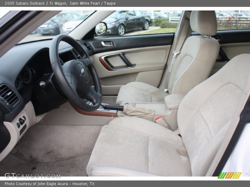 Satin White Pearl / Taupe 2005 Subaru Outback 2.5i Wagon