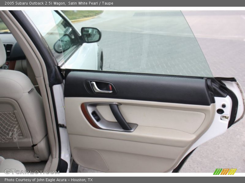 Satin White Pearl / Taupe 2005 Subaru Outback 2.5i Wagon