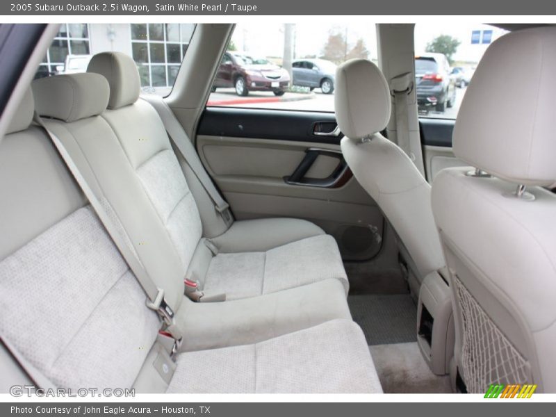 Satin White Pearl / Taupe 2005 Subaru Outback 2.5i Wagon