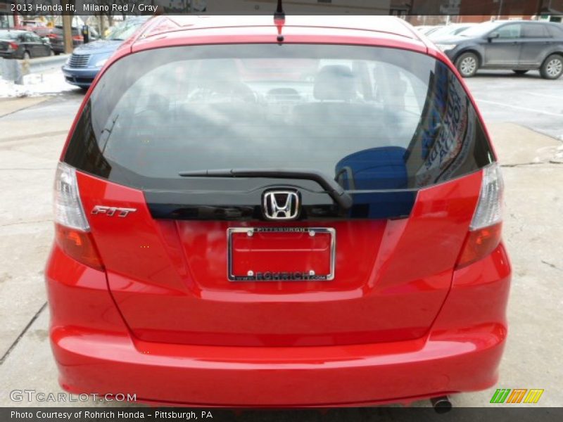 Milano Red / Gray 2013 Honda Fit