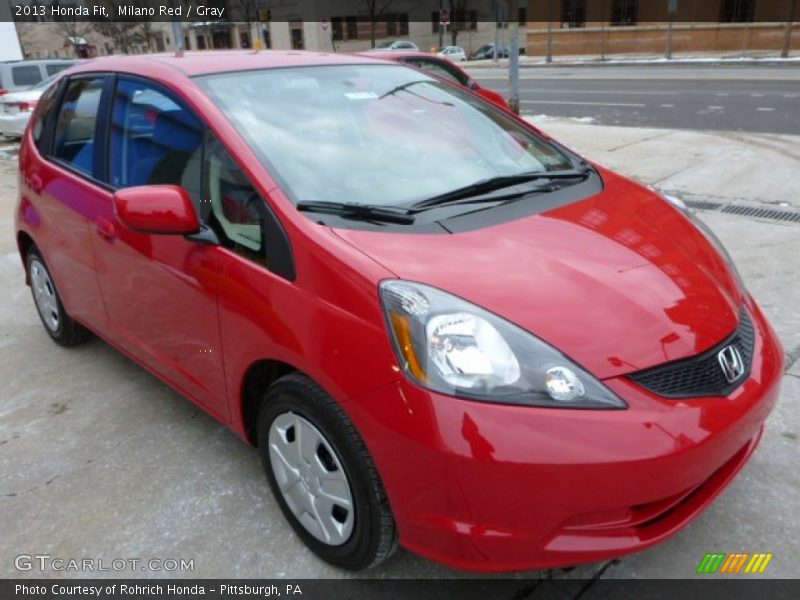 Milano Red / Gray 2013 Honda Fit