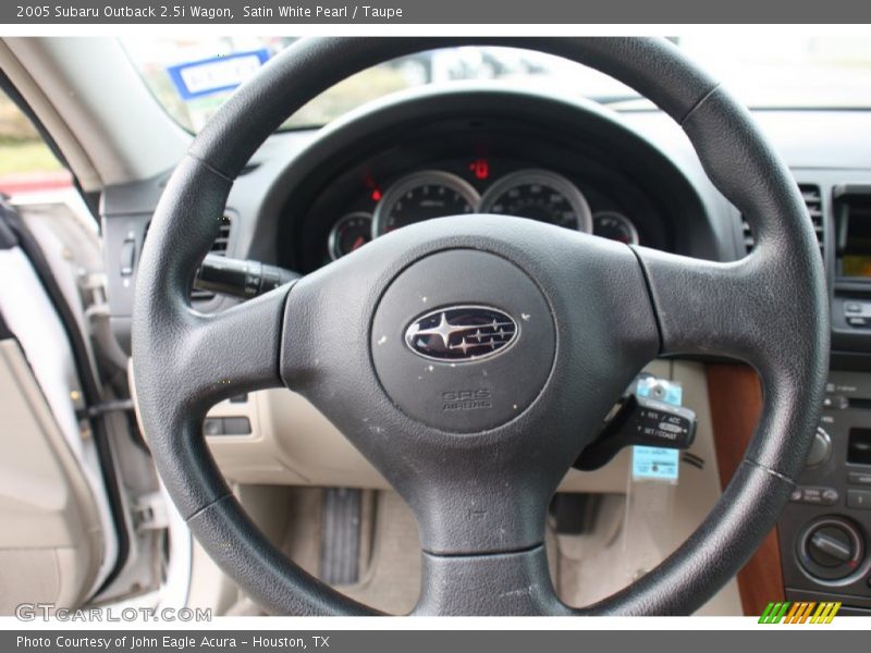 Satin White Pearl / Taupe 2005 Subaru Outback 2.5i Wagon