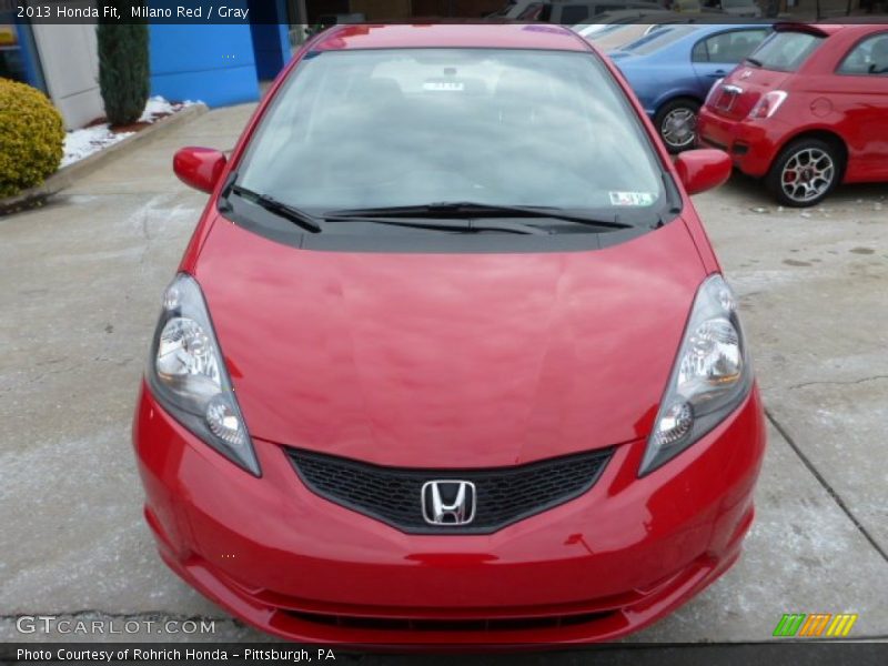 Milano Red / Gray 2013 Honda Fit
