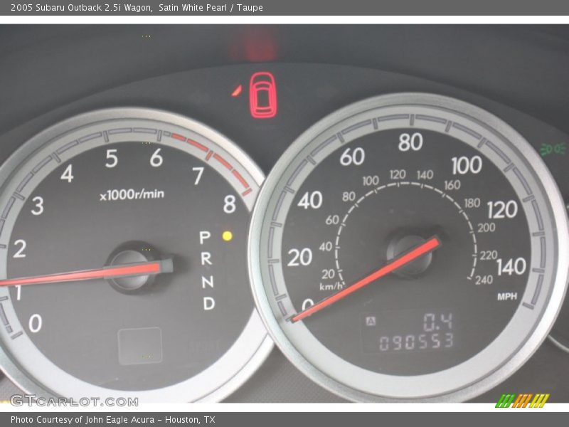 Satin White Pearl / Taupe 2005 Subaru Outback 2.5i Wagon