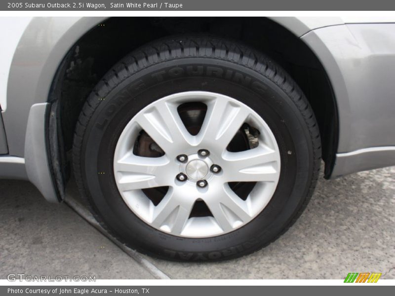 Satin White Pearl / Taupe 2005 Subaru Outback 2.5i Wagon