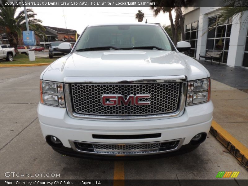 Polar White / Cocoa/Light Cashmere 2008 GMC Sierra 1500 Denali Crew Cab AWD