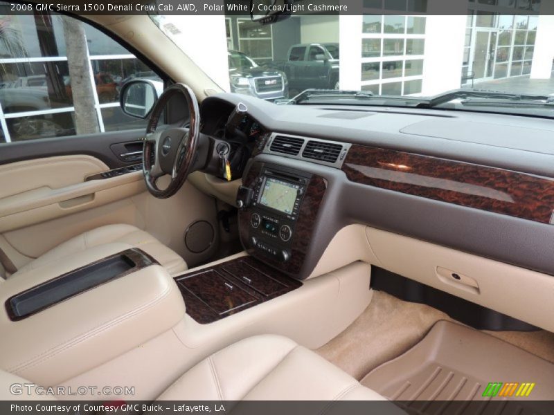 Polar White / Cocoa/Light Cashmere 2008 GMC Sierra 1500 Denali Crew Cab AWD