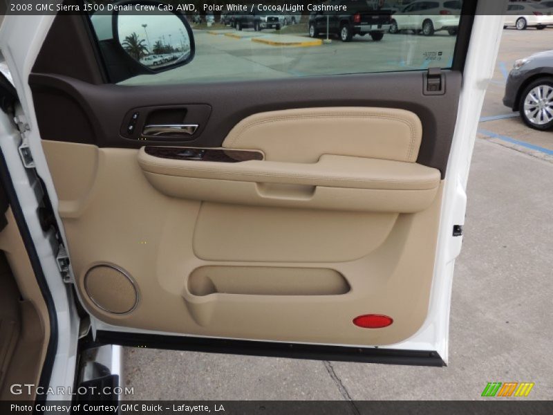 Polar White / Cocoa/Light Cashmere 2008 GMC Sierra 1500 Denali Crew Cab AWD
