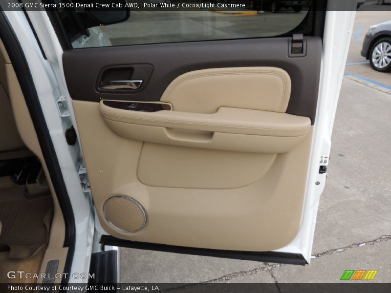 Polar White / Cocoa/Light Cashmere 2008 GMC Sierra 1500 Denali Crew Cab AWD