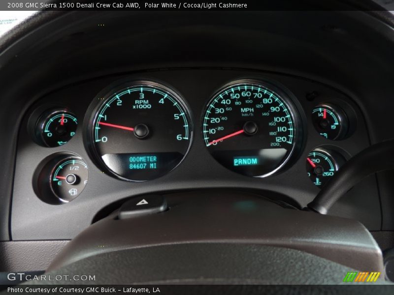 Polar White / Cocoa/Light Cashmere 2008 GMC Sierra 1500 Denali Crew Cab AWD