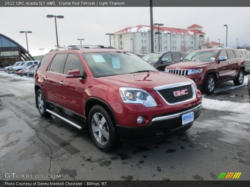 Crystal Red Tintcoat / Light Titanium 2012 GMC Acadia SLT AWD