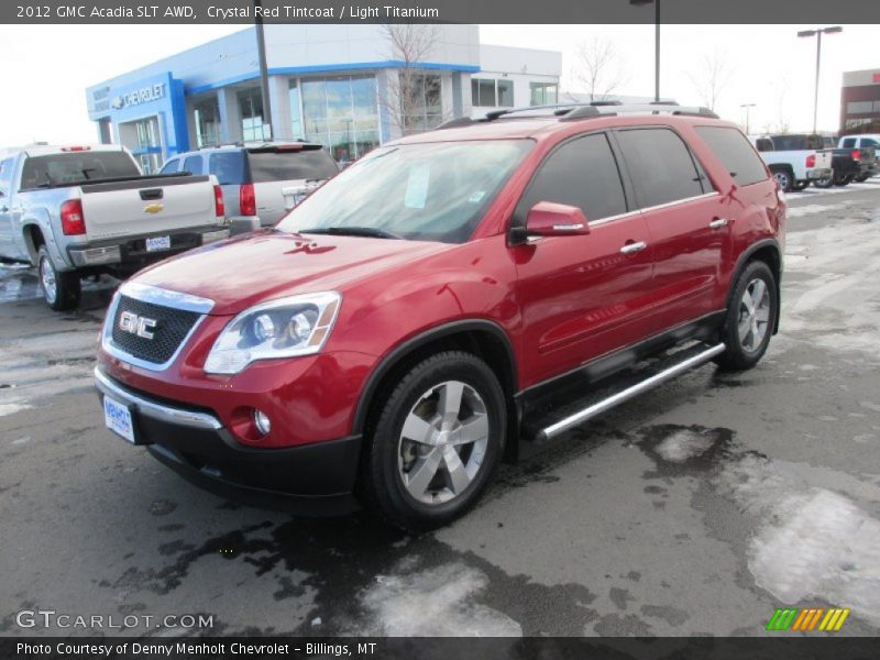 Crystal Red Tintcoat / Light Titanium 2012 GMC Acadia SLT AWD