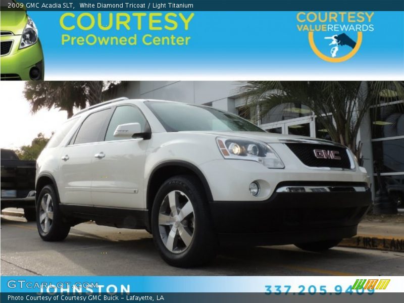White Diamond Tricoat / Light Titanium 2009 GMC Acadia SLT