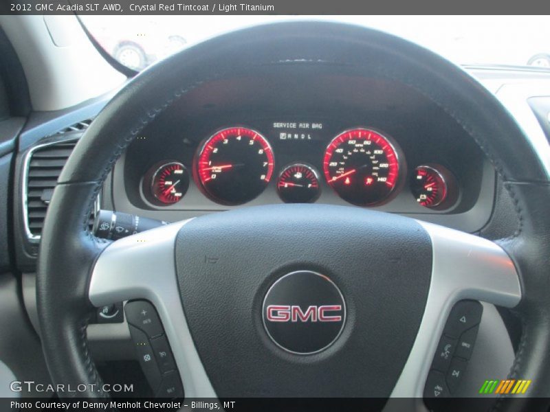 Crystal Red Tintcoat / Light Titanium 2012 GMC Acadia SLT AWD